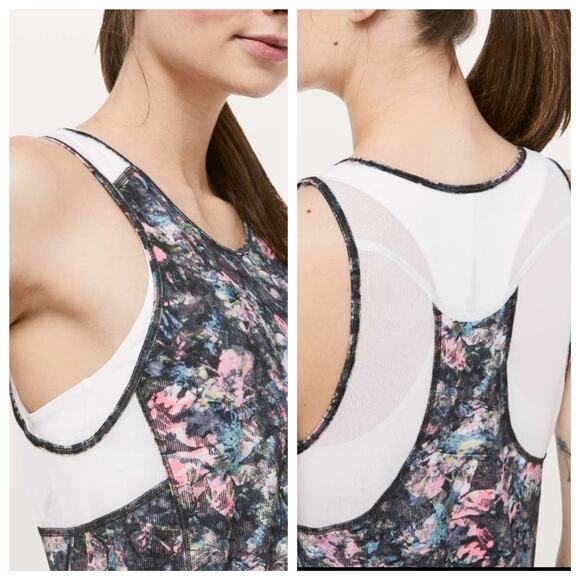 Lululemon Sculpt Tank II Top Sheer Mesh Panels Dappled Daze Multi XS 2 - Picture 2 of 9